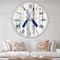 Designart 'The Blue Moose - Oars Oversized Cottage Wall Clock